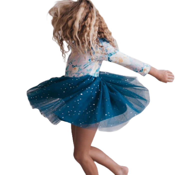 Teal Sparkle Tutu Dress