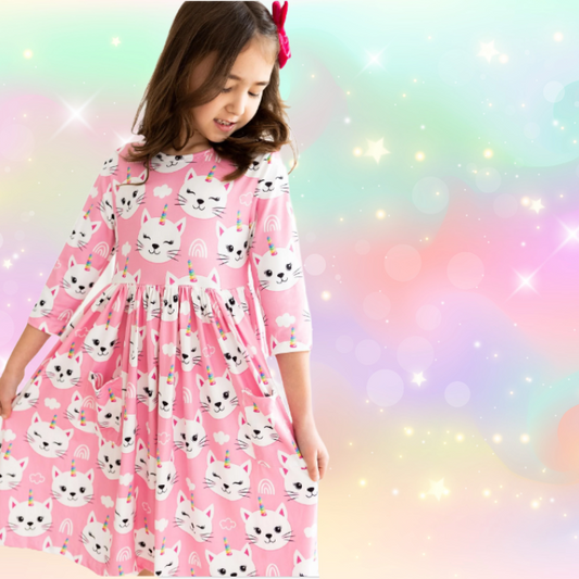 Unicorn Kitty Twirl Dress