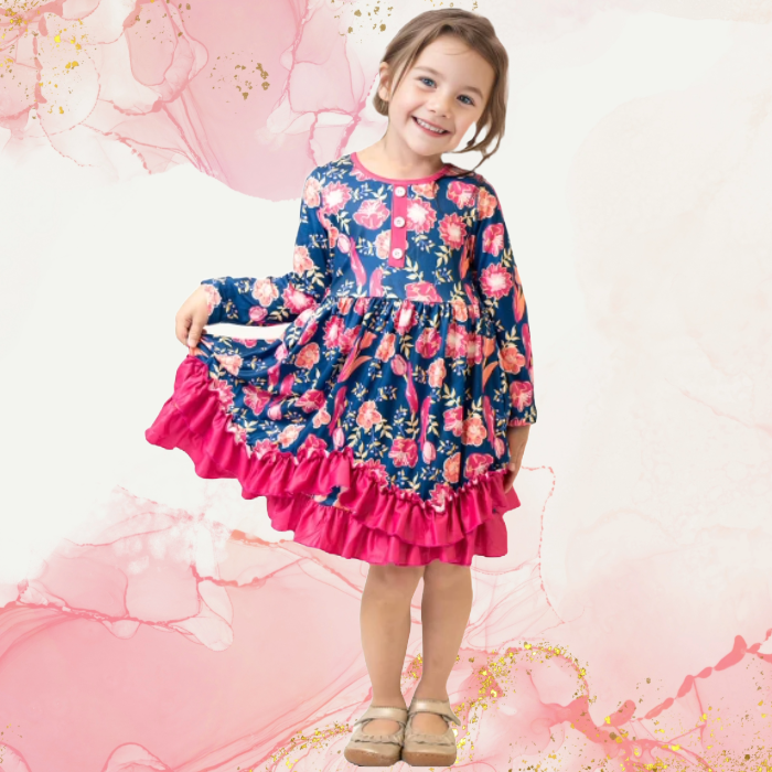 Rose Garden Ruffle Dress