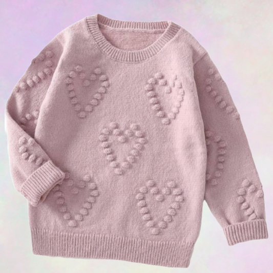 Heart Pullover Knit Sweater