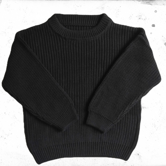 Classic Black Chunky Sweater